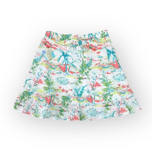 Sigrid Olsen Tropical Mini Skirt Women Medium Coastal Beachy Vaca Summer Flirty - Picture 2 of 10
